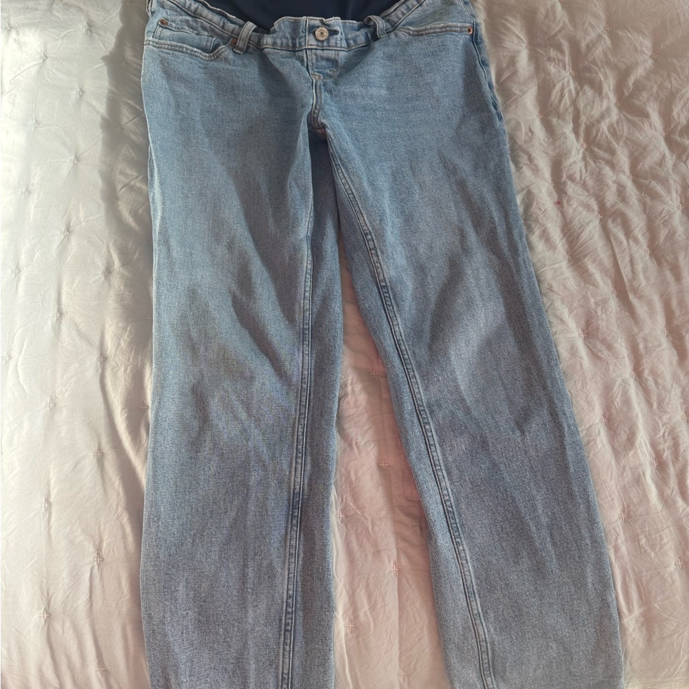 Abercrombie & Fitch “medium” Blue Straight Leg Maternity Jeans